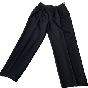 Gianni Sport Women's Black‎ High Waist Pleated Trousers Wide Leg Pants Sz 8